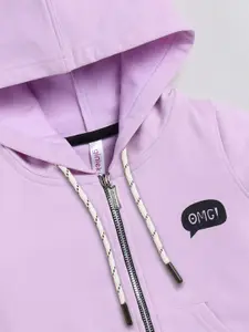 Ginie Girls Hooded Front-Open Sweatshirt