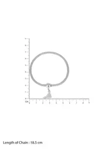 TOUCH925 Silver Cubic Zirconia Wraparound Bracelet