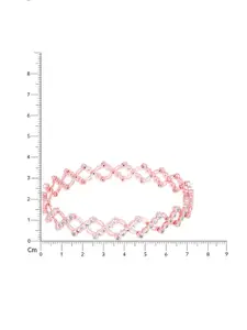 TOUCH925 Silver Cubic Zirconia Kada Bracelet