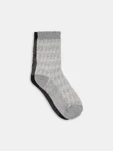 BYFORD by Pantaloons Men Pack Of 2 Patterned Calf-Length Socks
