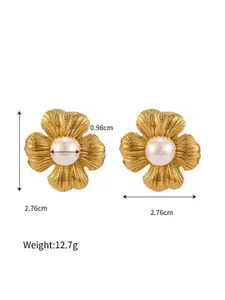 MEENAZ Gold-Plated Contemporary Studs Earrings