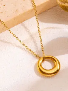 MYKI Gold-Plated Contemporary Pendants with Chains