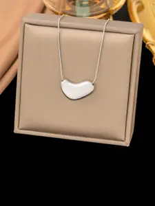 MYKI Silver-Plated Pleasant Stainless Steel Quirky Pendant With Chain