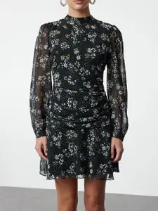 Trendyol Floral Print A-Line Dress