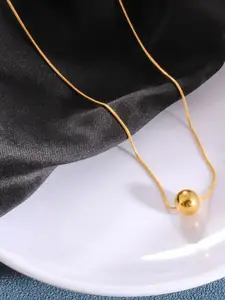 MYKI Gold-Plated Quirky Pendant with Chain