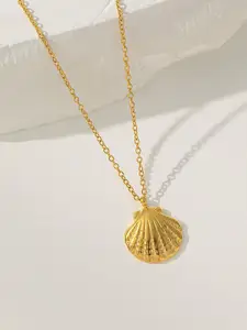 MYKI Gold-Plated Floral Pendants with Chains