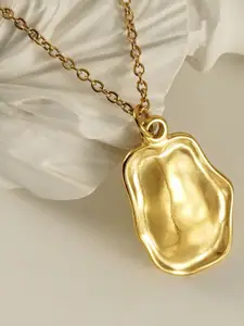 MYKI Gold-Plated Glamourous Stainless Steel Pendant With Chain