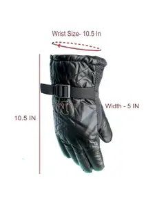 Alexvyan Men Patterned Winter Non-Slip Riding Gloves