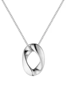 MYKI Silver-Plated Junoesque Stainless Steel Quirky Pendant With Chain