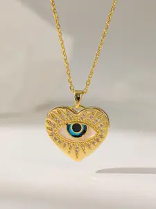 MYKI Gold-Plated Quirky Pendant with Chain