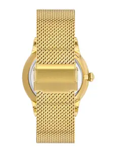 Ferro Men Brass Dial & Stainless Steel Bracelet Style Straps Analogue Watch F11182C-B