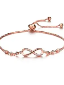 Nilu's Collection Women Cubic Zirconia Gold-Plated Wraparound Bracelet