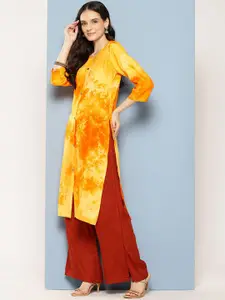 BAESD Women Printed Mirror Work Kurta