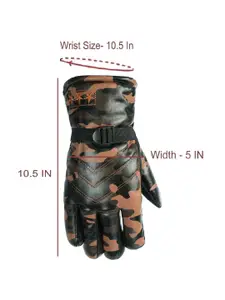 Alexvyan Men Patterned Riding Gloves