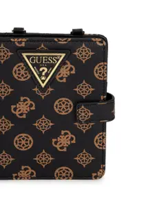 GUESS Women Printed PU Two Fold Wallet
