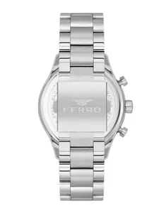 Ferro Men Brass Dial & Stainless Steel Bracelet Style Straps Analogue Multi Function Watch FM11309A-A6