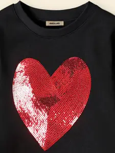 INCLUD Girls Embellished Pullover Sweatshirt