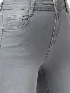 Kraus Jeans Women Flared High-Rise Light Fade Cotton Jeans