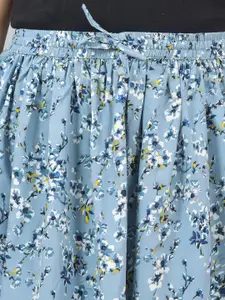 KALINI Printed Flared Maxi Skirt