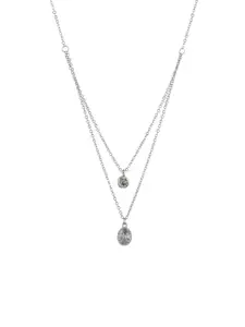 DressBerry Brass Silver-Plated Layered Necklace