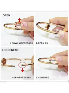 ZIVOM Men Gold-Plated Kada Bracelet