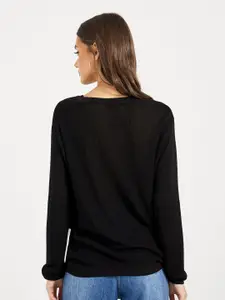 Styli Round Neck Long Sleeves Pullover