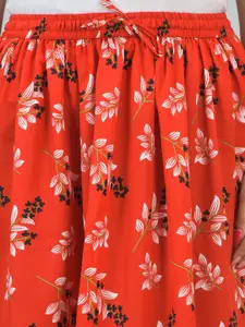 KALINI Women Floral Printed Flared Maxi Skirt