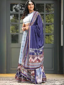 Jaipur Kurti Printed Semi-Stitched Lehenga & Unstitched Blouse With Dupatta