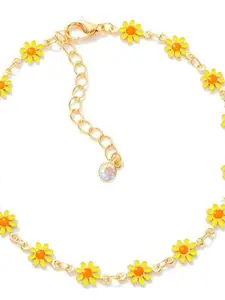 VAMA Women Silver-Plated Wraparound Bracelet