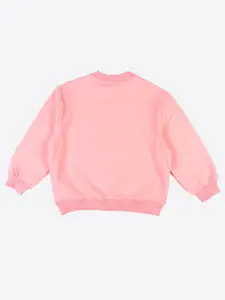 CUTECUMBER Girls Typography Printed Pullover Sweatshirt