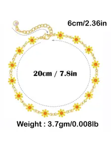 VAMA Women Handcrafted Gold-Plated Link Bracelet