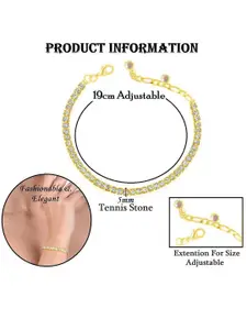 VAMA Women Handcrafted Gold-Plated Link Bracelet