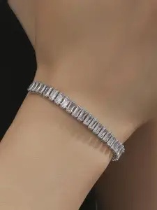 VAMA Women Silver-Plated Wraparound Bracelet