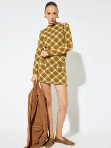 Koton Women Checked Round Neck Pullover