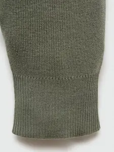 MANGO MAN Fine-Knit Polo Shirt-Style Sweater