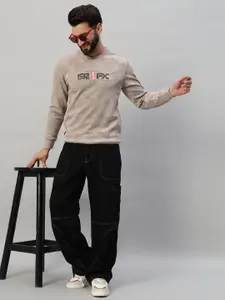 PROFY Men Checked Round Neck Sweatshirt