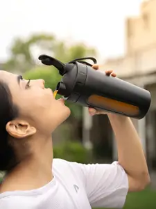 BOLDFIT Black Shaker Bottle Steel Premium 700 ml