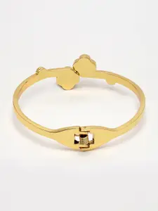 NVR Girls Brass Gold-Plated Cuff Bracelet