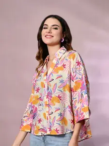 all about you Women Floral Opaque Printed Party Shirt