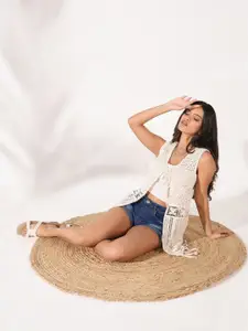 SHOWOFF Women Longline Tie-Up Shrug