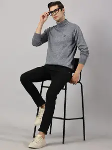 BLACK BUCK Solid Turtle Neck Sweater