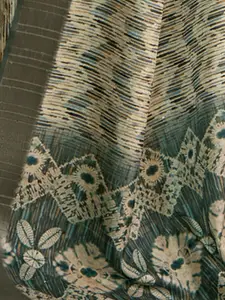 Satrani Embroidered Embellished Pure Silk Sungudi Saree With Blouse piece