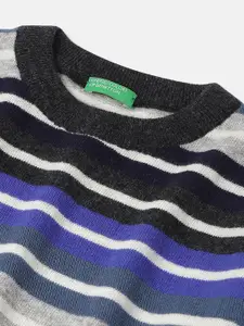 United Colors of Benetton Boys Striped Woollen Pullover