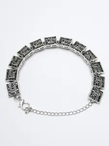 NVR Girls Rhodium-Plated Link Bracelet