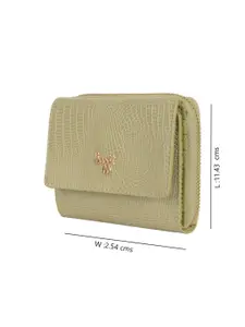 Baggit Women Textured PU Three Fold Wallet
