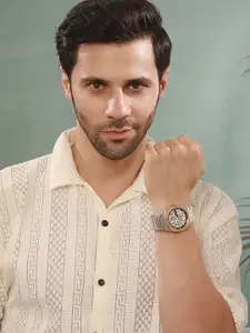 pierre cardin Men Dial & Stainless Steel Straps Analogue Multi Function Automatic Motion Powered Watch