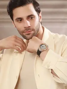 pierre cardin Men Dial & Leather Straps Analogue Multi Function Automatic Motion Powered Watch CF.1002.LB.2