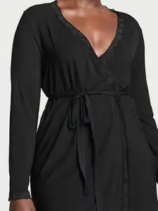 Victoria's Secret Modal Lace-Trim Robe