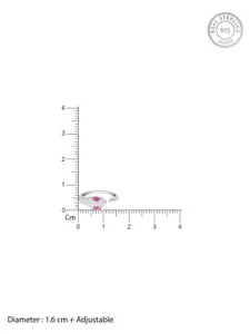 TOUCH925 Stone-Studded Adjustable Finger Ring