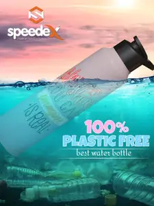 Speedex Multicoloured Single Stainless Steel Solid Water Bottle
